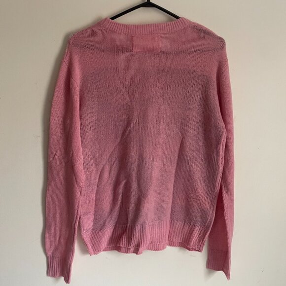 Ugly Christmas Sweater – Pink Snowman Holiday Knit - Picture 4 of 6